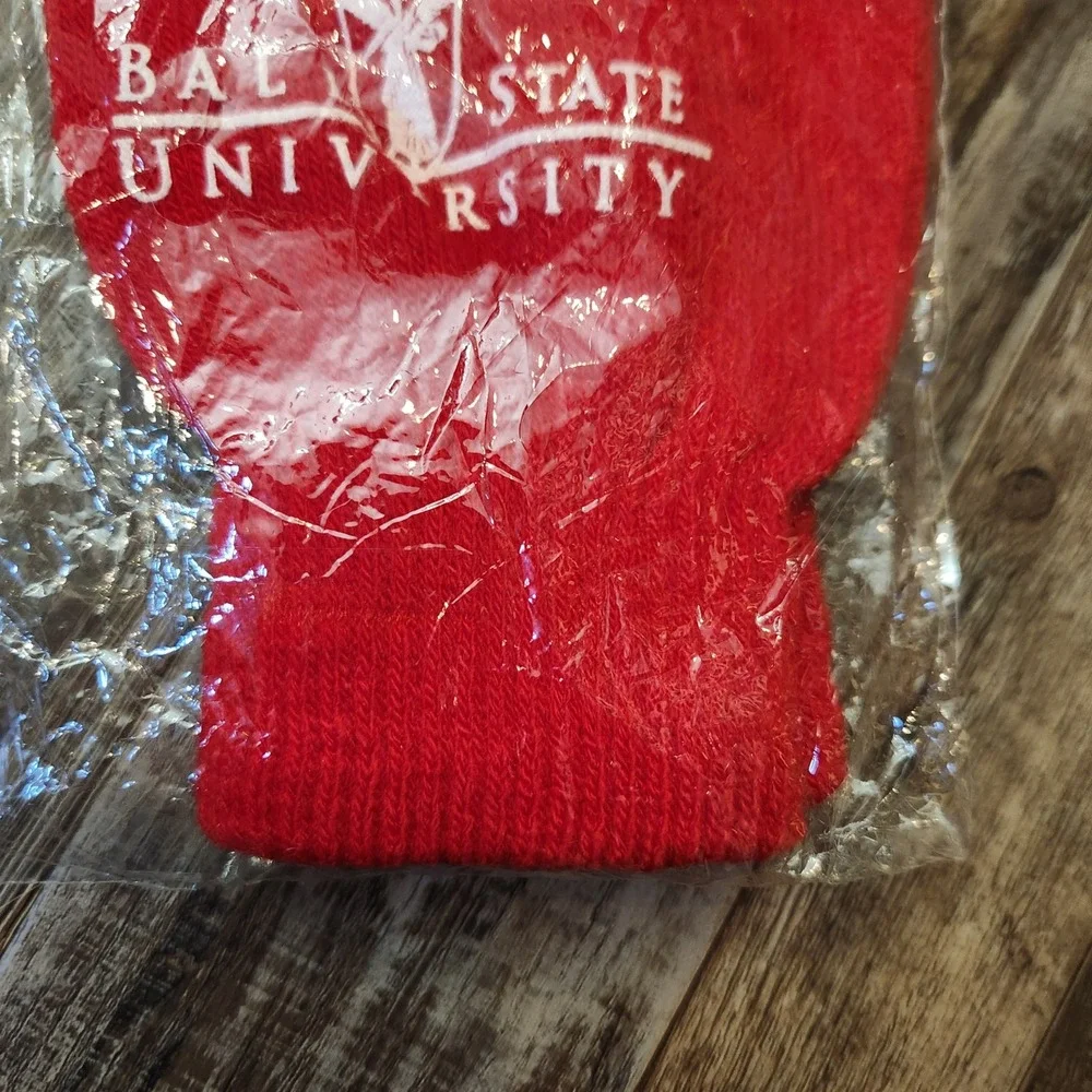 Ball State University Red Knit Gloves Collegiate BSU Cardinals Indiana College